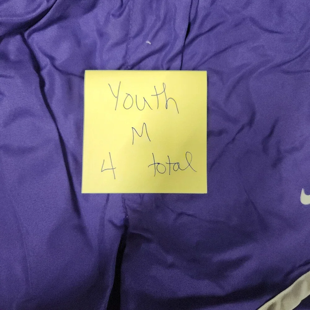 Nike Kansas St State Wildcats Dri-Fit Athletic Shorts Youth M Med Purple 144